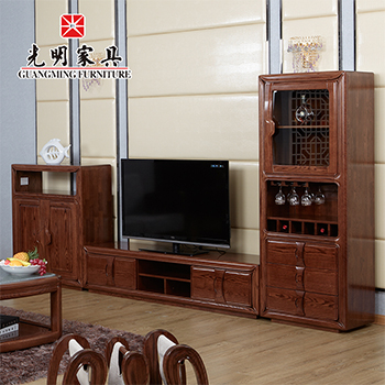 【光明家具】進口紅橡木全實木電視柜組合808-3614 【光明家具】進口紅橡木全實木電視柜組合808-3614