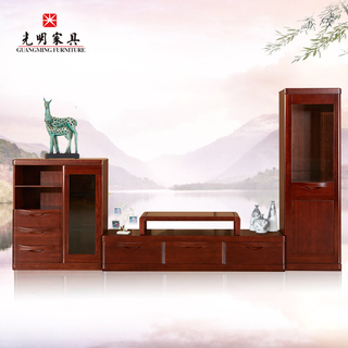 【光明家具】水曲柳全實木電視柜組合 36519 【光明家具】水曲柳全實木電視柜組合 36519