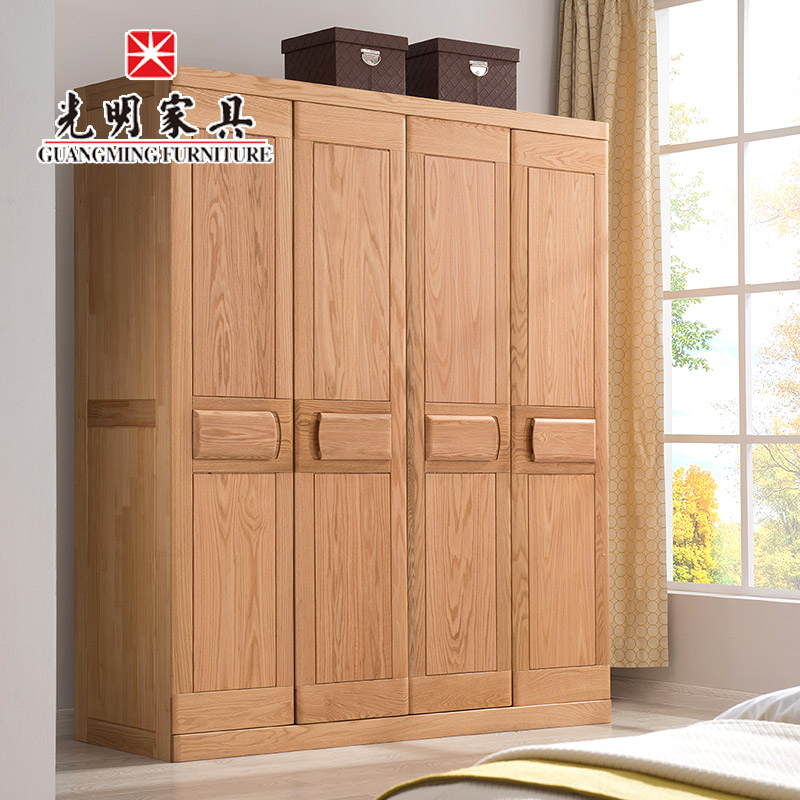 【光明家具】北歐全實(shí)木四門(mén)衣柜 紅橡木室家具大衣柜 簡(jiǎn)約現(xiàn)代衣櫥衣柜 WX3-2102-181A 【光明家具】北歐全實(shí)木四門(mén)衣柜 紅橡木室家具大衣柜 簡(jiǎn)約現(xiàn)代衣櫥衣柜 WX3-2102-181A