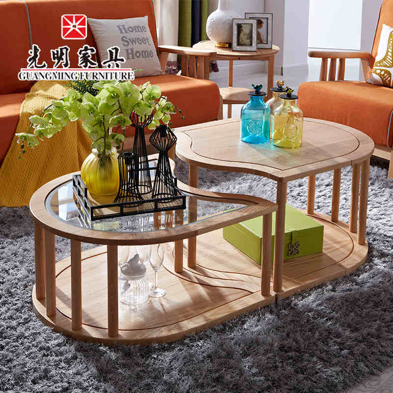 【光明家具】簡約現代實木茶幾 北歐紅橡木茶幾組合 全實木功夫茶幾 WX3-3201-131 【光明家具】簡約現代實木茶幾 北歐紅橡木茶幾組合 全實木功夫茶幾 WX3-3201-131