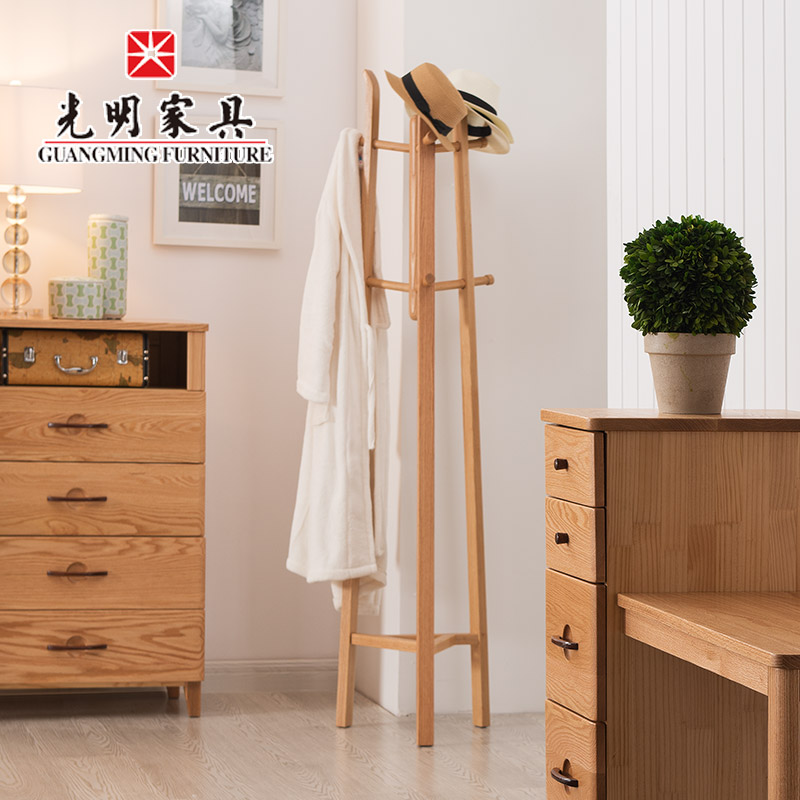 【光明家具】實木衣帽架掛衣架 北歐簡約衣帽架 橡木木質門廳衣帽架WX3-9101-43 【光明家具】實木衣帽架掛衣架 北歐簡約衣帽架 橡木木質門廳衣帽架WX3-9101-43