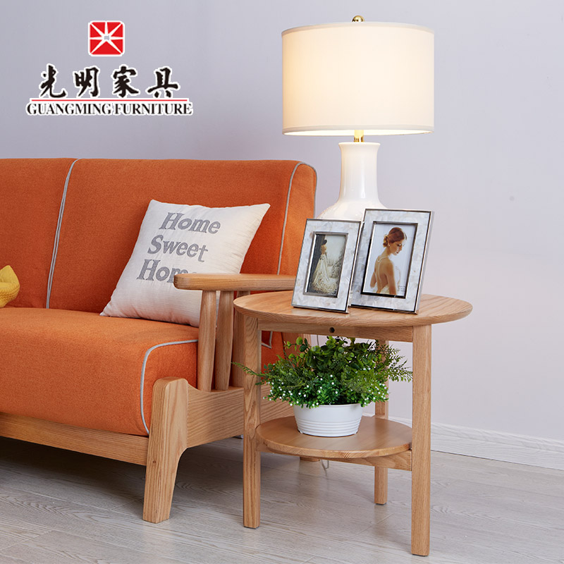 【光明家具】 北歐簡約風紅橡茶幾休閑幾 全實木角幾圓幾原木色邊幾 WX3-3203-58 【光明家具】 北歐簡約風紅橡茶幾休閑幾 全實木角幾圓幾原木色邊幾 WX3-3203-58