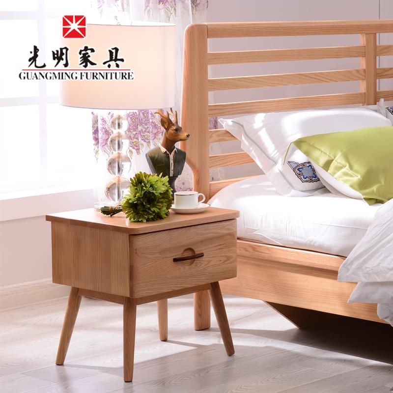 【光明家具】紅橡木全實木床頭柜 北歐簡約全實木儲物柜 原木色收納柜 WX3-1403-45 【光明家具】紅橡木全實木床頭柜 北歐簡約全實木儲物柜 原木色收納柜 WX3-1403-45