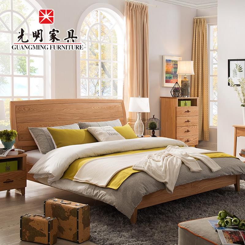 【光明家具】全實(shí)木床雙人床1.8米紅橡木大床 現(xiàn)代臥室家具北歐簡(jiǎn)約婚床 WX3-1511-180 【光明家具】全實(shí)木床雙人床1.8米紅橡木大床 現(xiàn)代臥室家具北歐簡(jiǎn)約婚床 WX3-1511-180