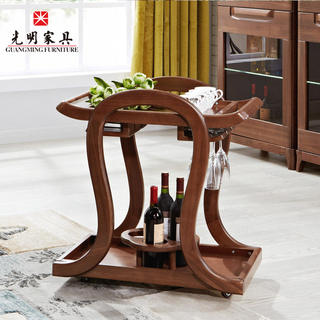 【光明家具】現代中式實木榆木餐車 858-9601-45 【光明家具】現代中式實木榆木餐車 858-9601-45