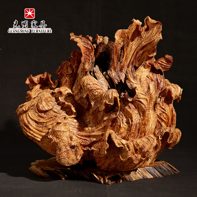 【光明家具】紅松沉香木根藝手工雕刻擺件-百財 【光明家具】紅松沉香木根藝手工雕刻擺件-百財