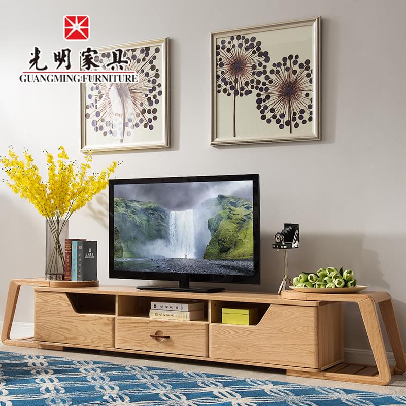 【光明家具】簡約全實木電視柜 組合帶抽屜地柜 儲物柜 紅橡木收納柜 WX3-2702 【光明家具】簡約全實木電視柜 組合帶抽屜地柜 儲物柜 紅橡木收納柜 WX3-2702