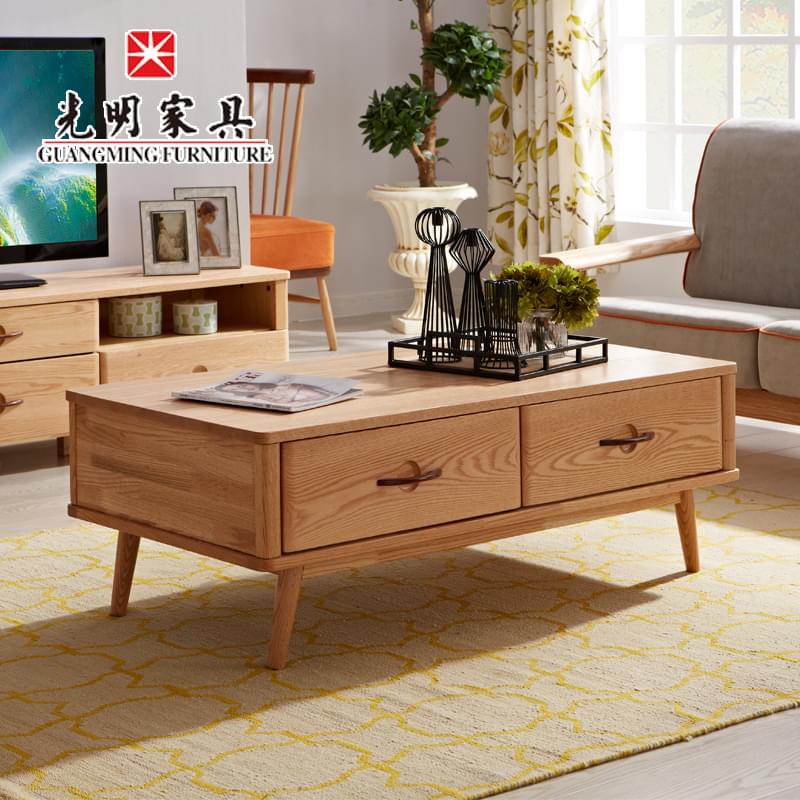 【光明家具】客廳茶幾 全實木現代簡約茶幾 紅橡木客廳茶幾 北歐原木色 WX3-3205-131 【光明家具】客廳茶幾 全實木現代簡約茶幾 紅橡木客廳茶幾 北歐原木色 WX3-3205-131