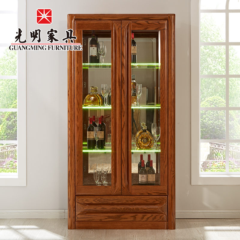 【光明家具】實木酒柜 兩門酒柜 北美紅橡木酒柜 GY89-3372-100 【光明家具】實木酒柜 兩門酒柜 北美紅橡木酒柜 GY89-3372-100