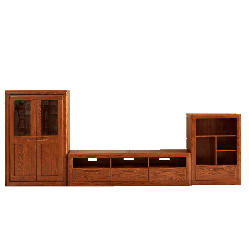 【光明家具】北美紅橡木電視柜 實木客廳組合電視柜 GY89-3673-90 【光明家具】北美紅橡木電視柜 實木客廳組合電視柜 GY89-3673-90