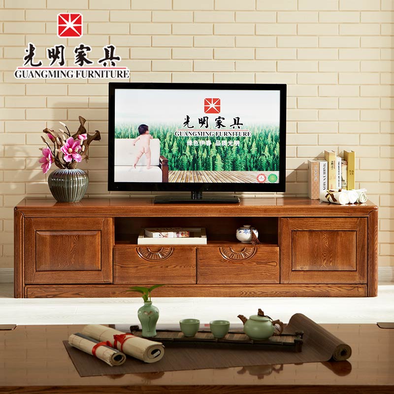 【光明家具】 全實(shí)木客廳電視柜 新古典水曲柳地柜 簡約電視柜 398-1152-200 【光明家具】 全實(shí)木客廳電視柜 新古典水曲柳地柜 簡約電視柜 398-1152-200