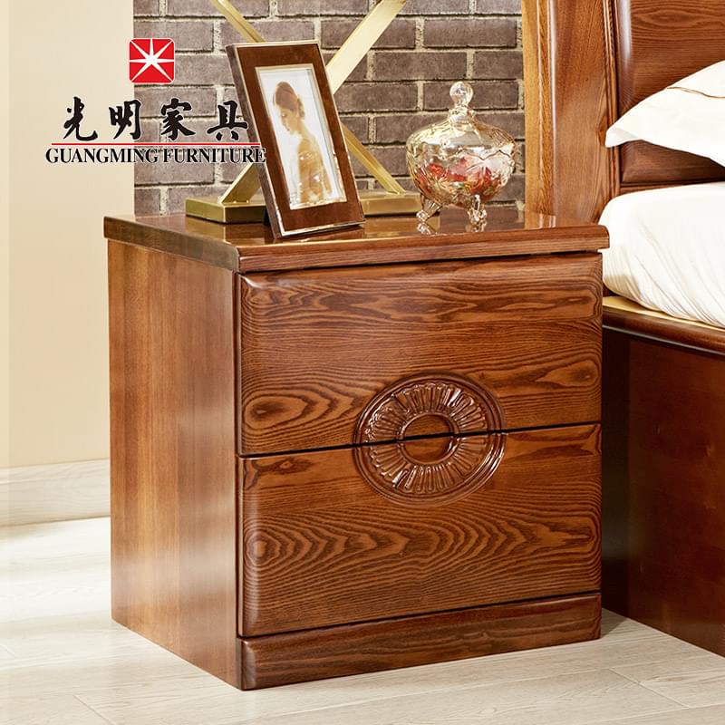 【光明家具】全實木床頭柜 臥室中式床頭柜 水曲柳儲物柜床邊柜 398-1402-50 【光明家具】全實木床頭柜 臥室中式床頭柜 水曲柳儲物柜床邊柜 398-1402-50