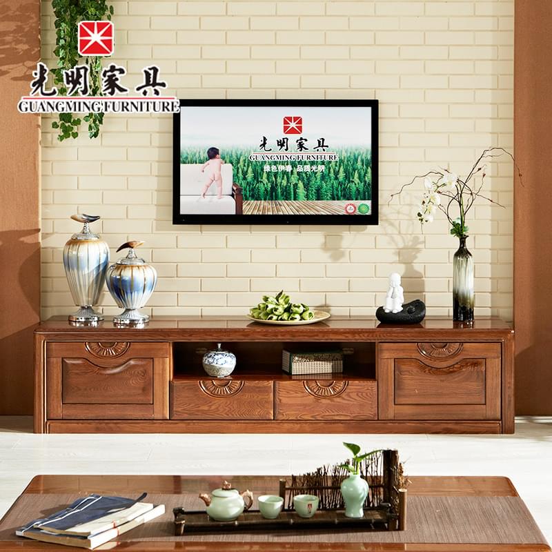 【光明家具】 全實木客廳電視柜 水曲柳地柜 現代中式電視柜 398-2701-220 【光明家具】 全實木客廳電視柜 水曲柳地柜 現代中式電視柜 398-2701-220