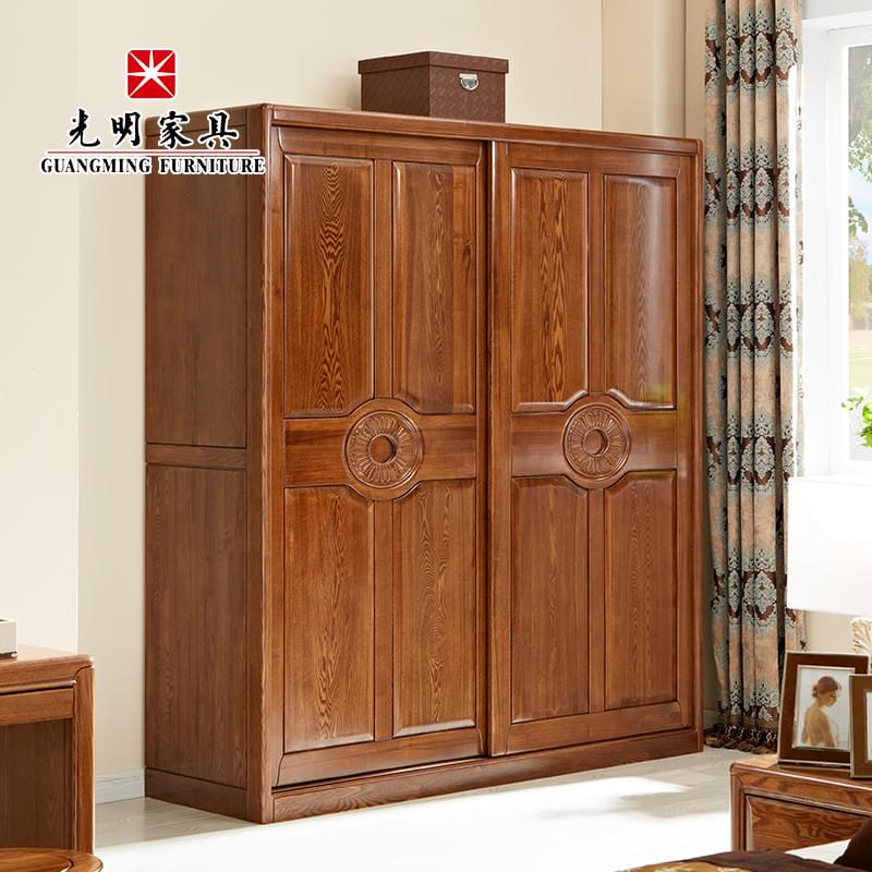 【光明家具】進口水曲柳拉門衣柜 現代中式家具 平拉門衣柜衣櫥組合 398-L2104-190 【光明家具】進口水曲柳拉門衣柜 現代中式家具 平拉門衣柜衣櫥組合 398-L2104-190