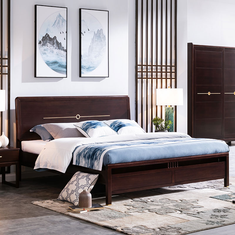 【光明家具】進口紅斑馬木實木床 909-1505-180 【光明家具】進口紅斑馬木實木床 909-1505-180