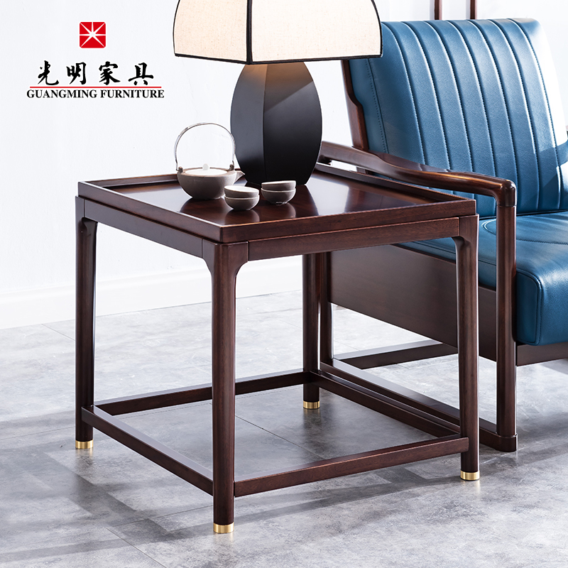 【光明家具】進口紅斑馬木邊幾 新中式客廳邊幾909-3205-65 【光明家具】進口紅斑馬木邊幾 新中式客廳邊幾909-3205-65