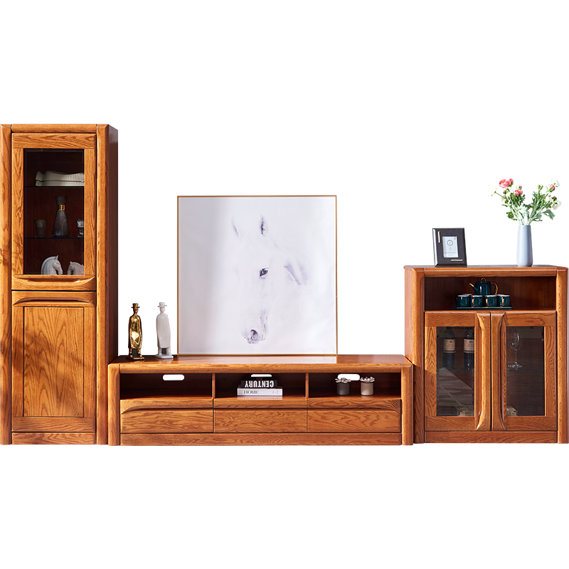 【光明家具】北美紅橡木電視柜 客廳組合柜 實木電視柜組合 GY89-3672 【光明家具】北美紅橡木電視柜 客廳組合柜 實木電視柜組合 GY89-3672
